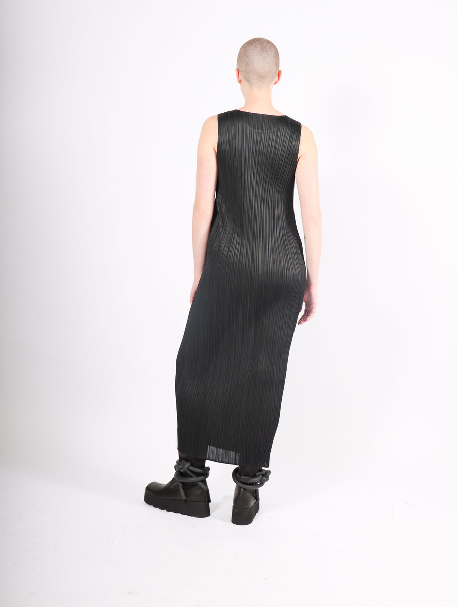 Basics Dress in Black by Pleats Please Issey Miyake-Idlewild