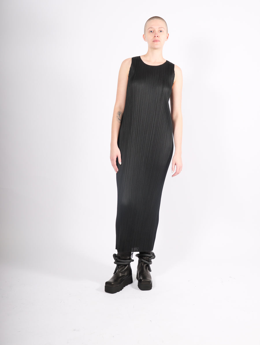 Basics Dress in Black by Pleats Please Issey Miyake-Idlewild