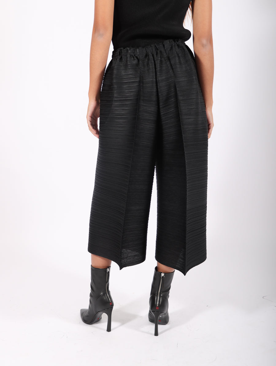 Thicker Bounce Pants in Black by Pleats Please Issey Miyake-Idlewild