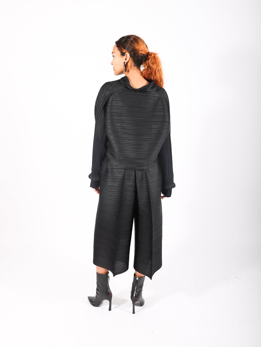 Thicker Bounce Jacket in Black by Pleats Please Issey Miyake-Idlewild