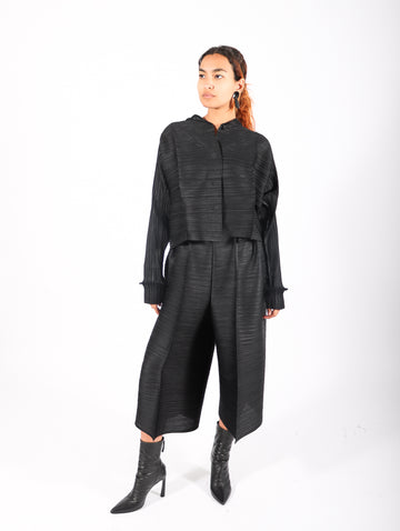 Thicker Bounce Jacket in Black by Pleats Please Issey Miyake-Idlewild