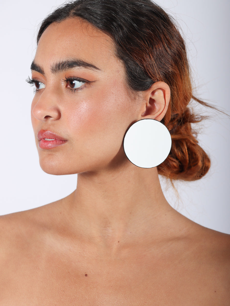 Polka Dot PL Earrings in White by Aumorfia-Idlewild