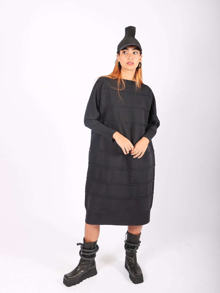 Icy Knit Dress in Black by Pleats Please Issey Miyake-Idlewild