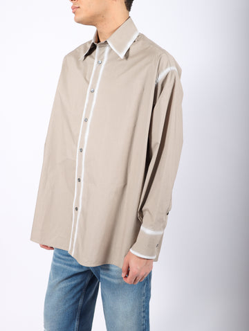 Long Sleeved Shirt in Taupe by MM6 Maison Margiela-Idlewild