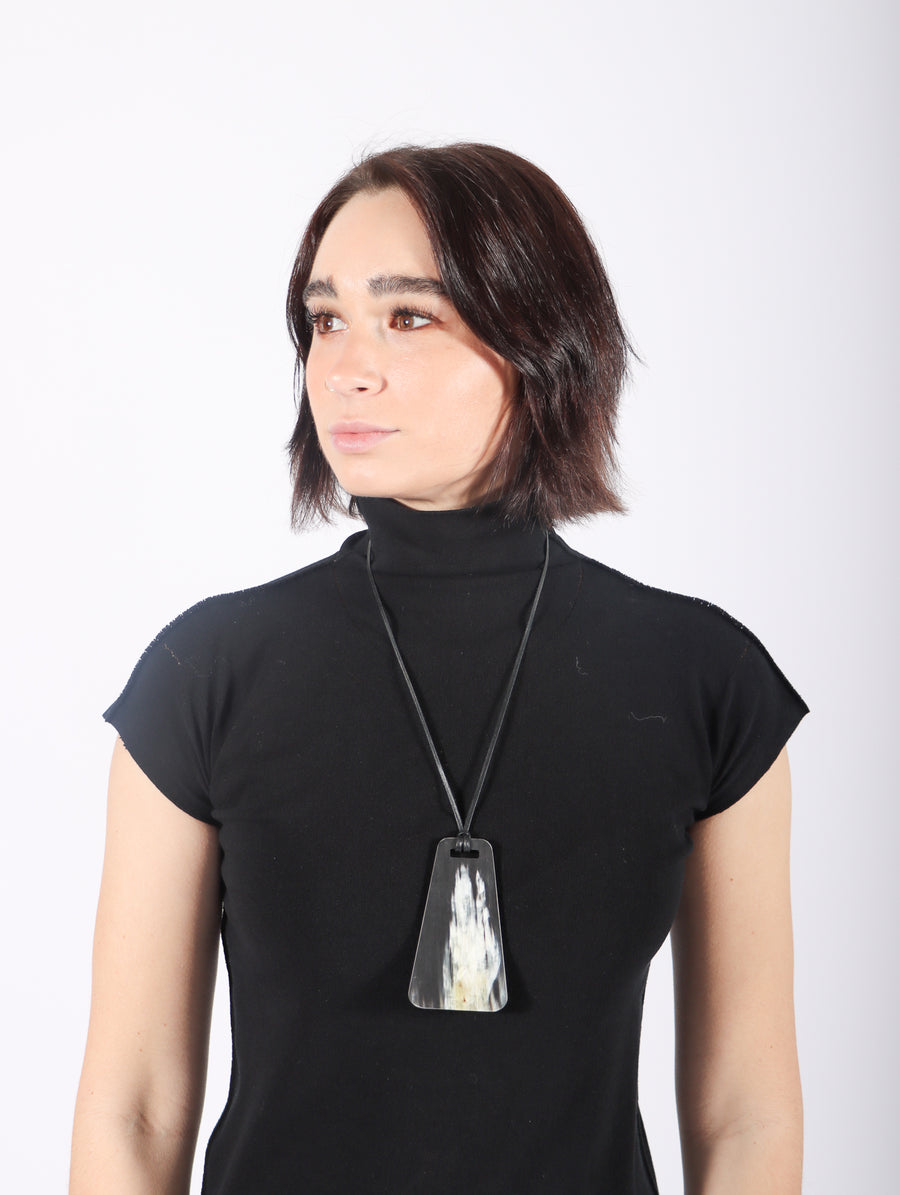 Trapeze Zip Necklace in Black by CATH•S-Idlewild
