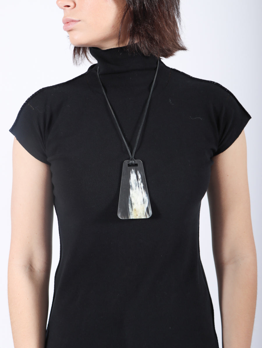 Trapeze Zip Necklace in Black by CATH•S-Idlewild