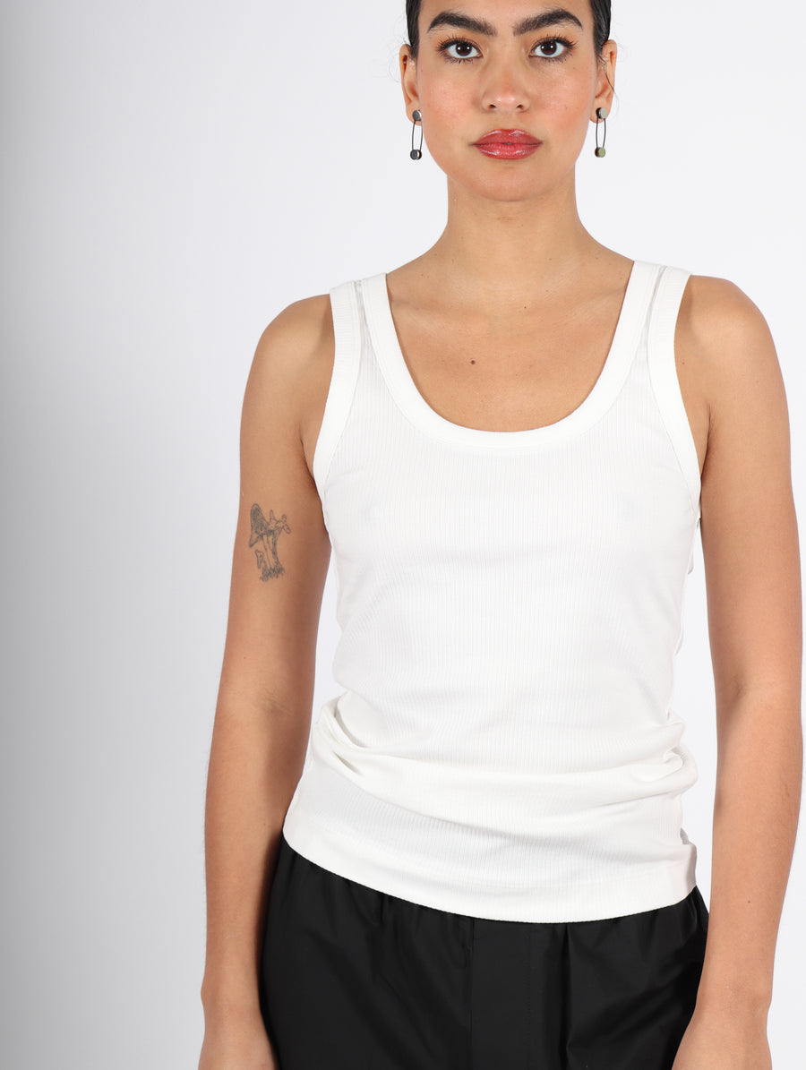 Jump Rib Top in White by Rodebjer-Idlewild