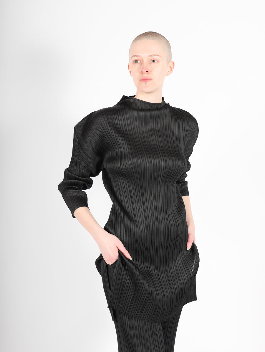 Monthly Colors February Tunic in Black by Pleats Please Issey Miyake-Idlewild