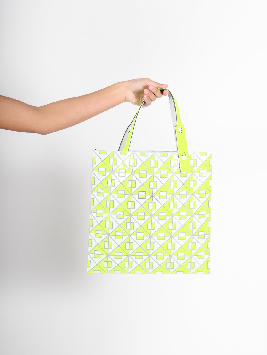 Connect Tote Bag in Yellow Green & Gray by Bao Bao Issey Miyake-Idlewild