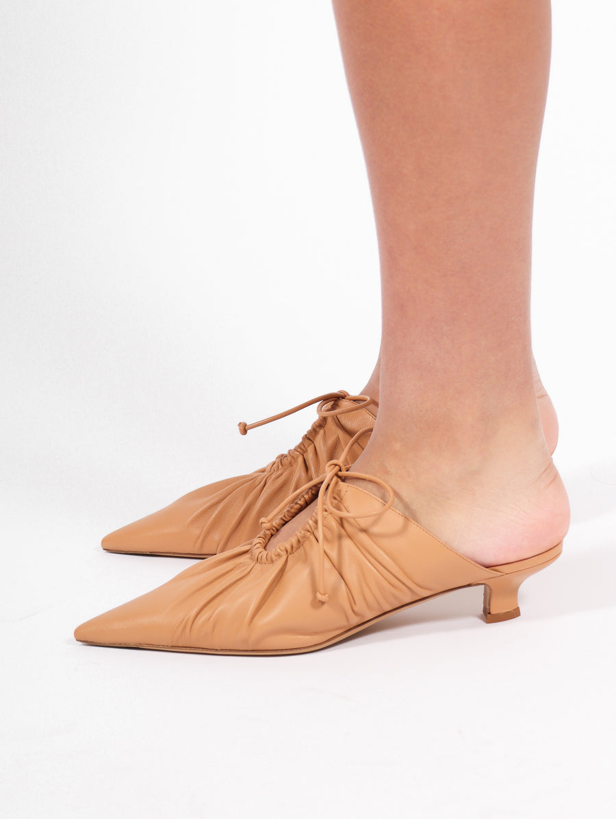 Masey Leather Mule in Sand by Malene Birger-Idlewild