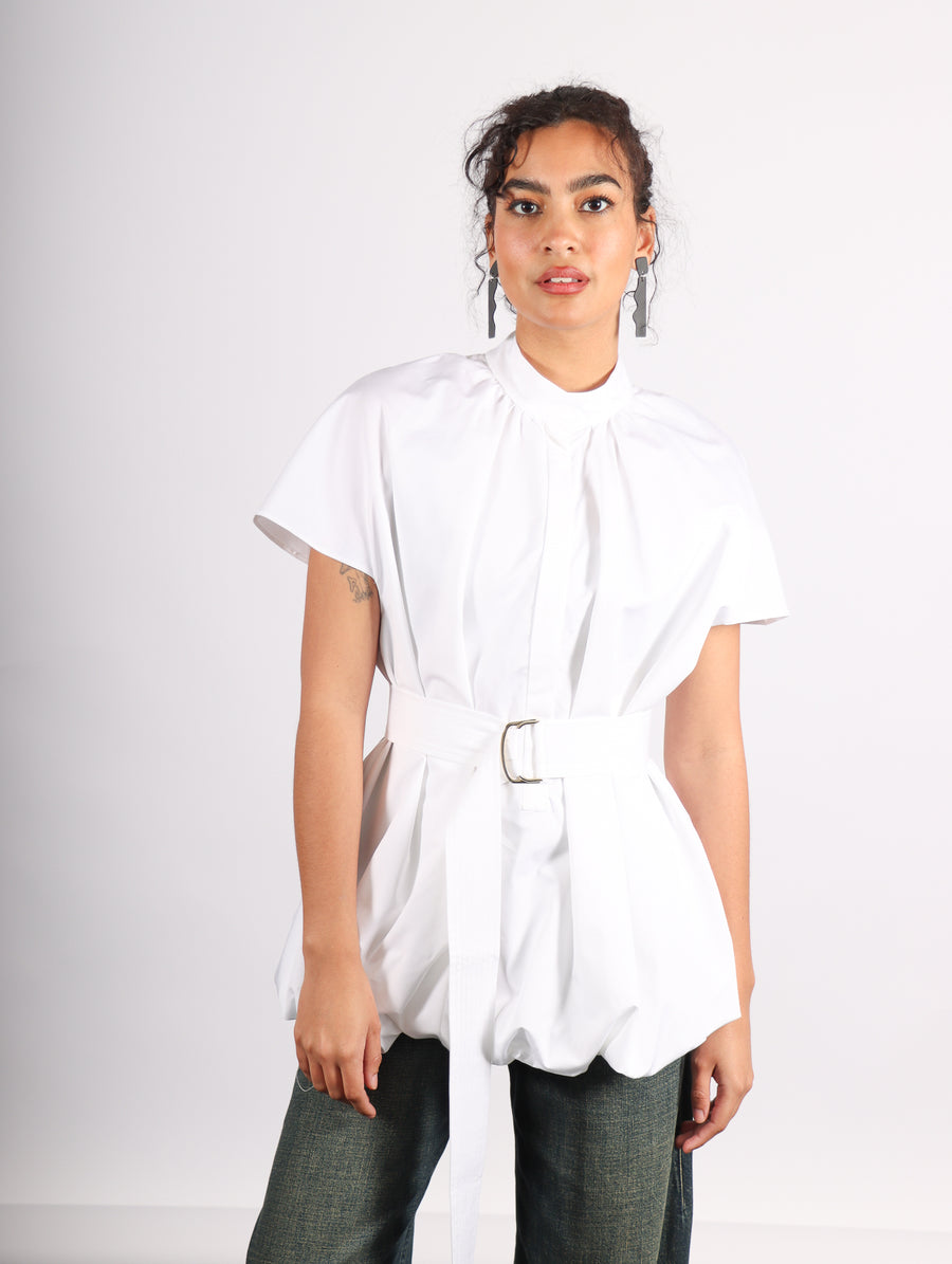 Balloon Top in Optical White by Calcaterra-Idlewild
