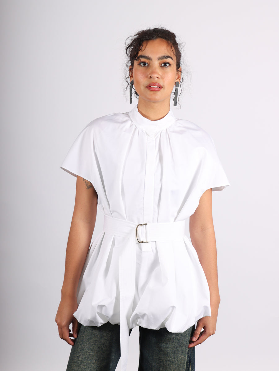 Balloon Top in Optical White by Calcaterra-Idlewild