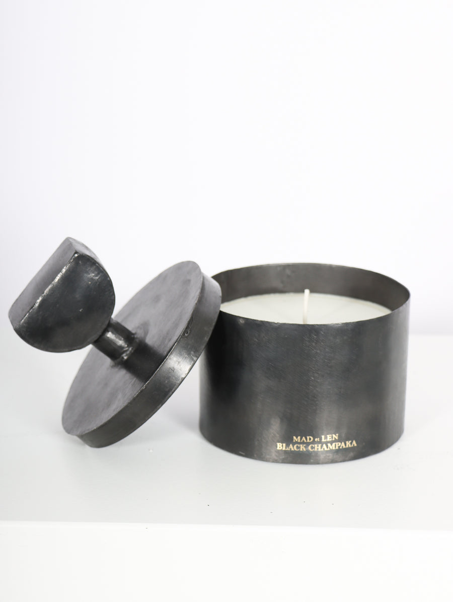 Totem Demi-Lune Petite Candle in Black Champaka by Mad Et Len-Idlewild