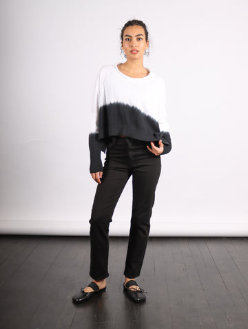 Ombre Sweater in White & Black by Planet-Idlewild