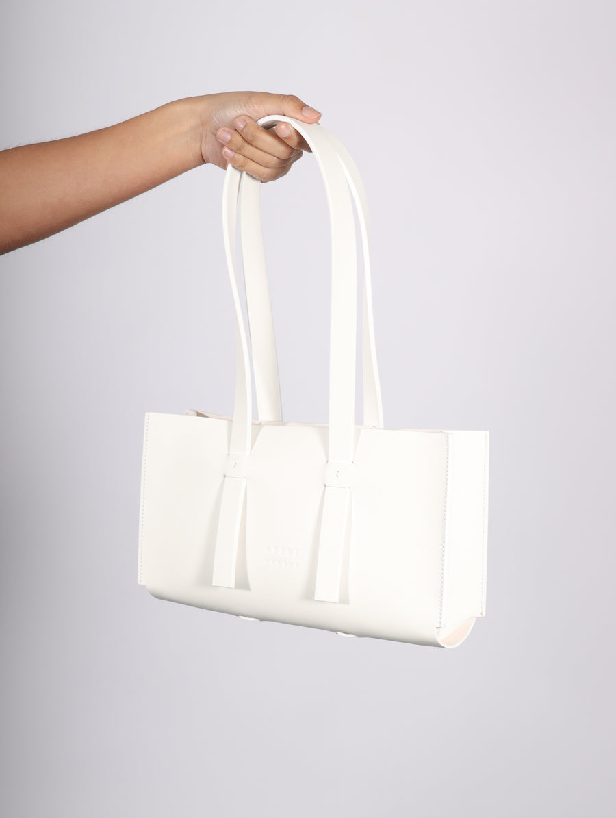 Orizzontale Shoulder Bag in White by Arrhe Studio-Idlewild