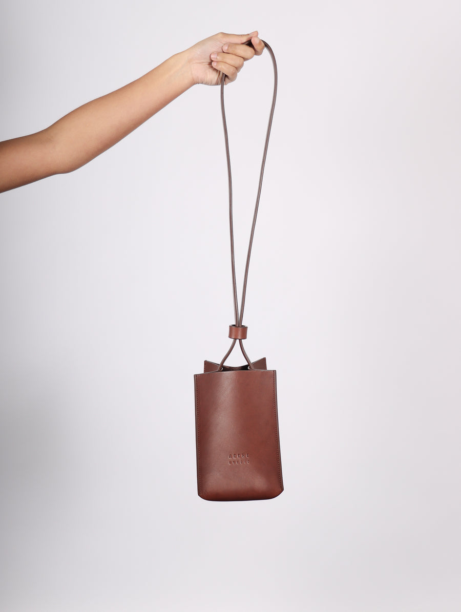 Parallelepipedo Cross Body Pouch in Brown by Arrhe Studio-Idlewild