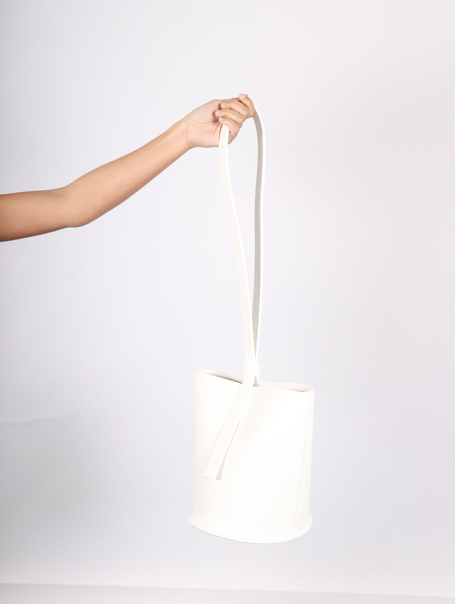 Cilindro Shoulder Bag in White by Arrhe Studio-Idlewild