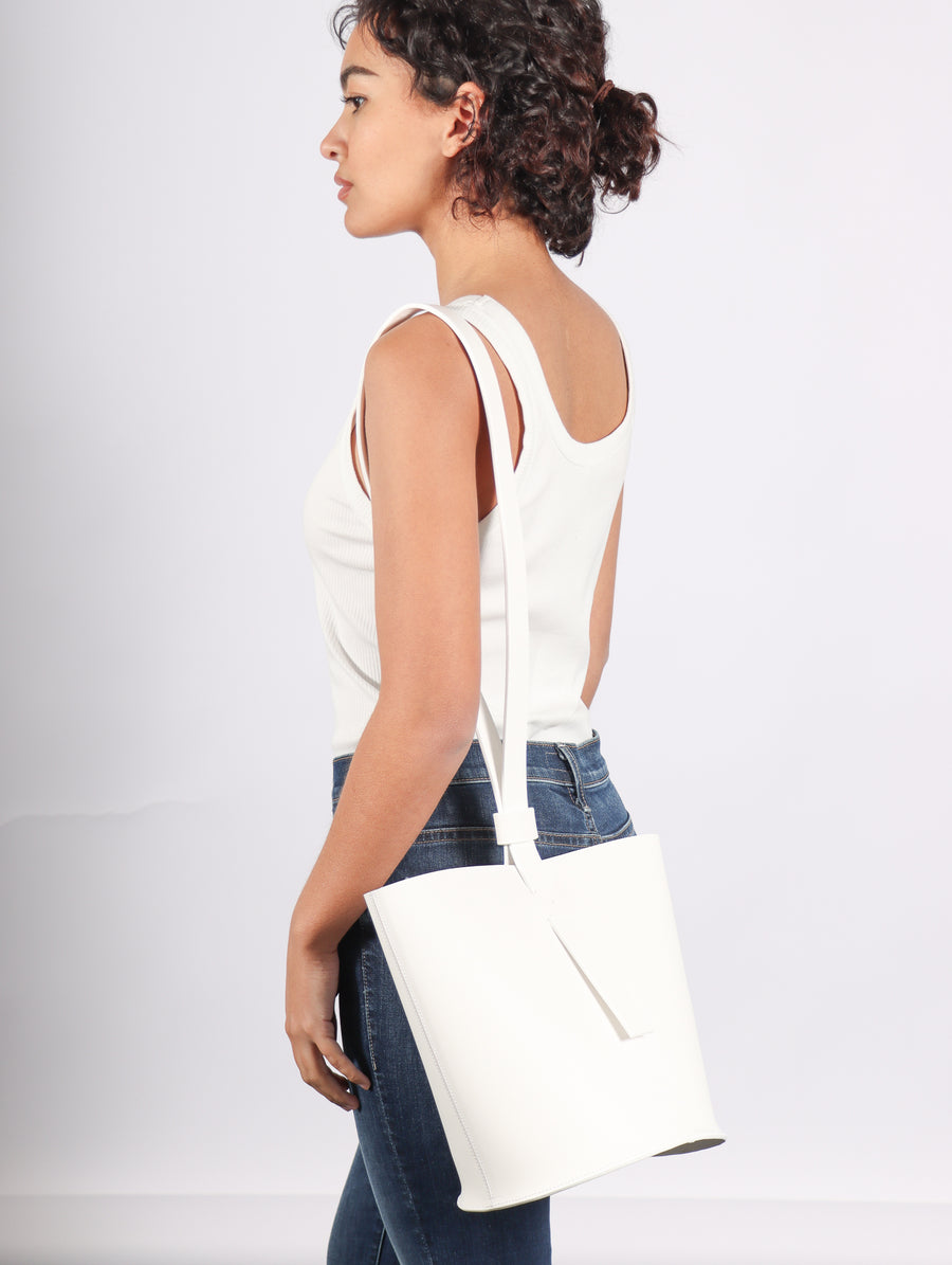 Cilindro Shoulder Bag in White by Arrhe Studio-Idlewild