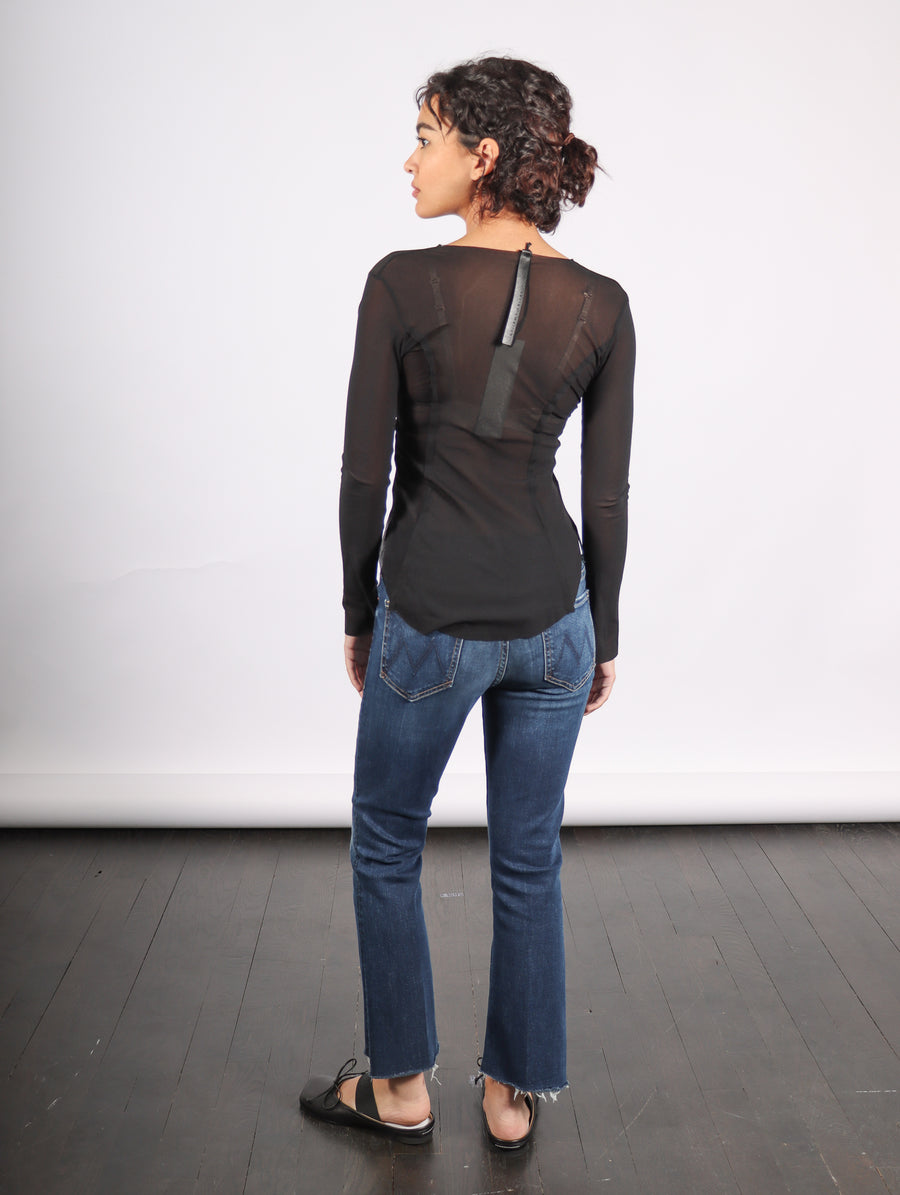 Sheer Longsleeve Shirt in Black by Serien°umerica-Idlewild