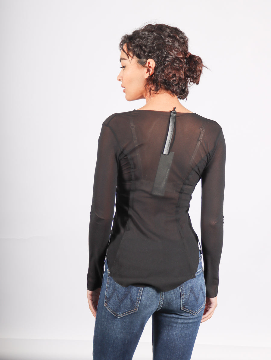 Sheer Longsleeve Shirt in Black by Serien°umerica-Idlewild