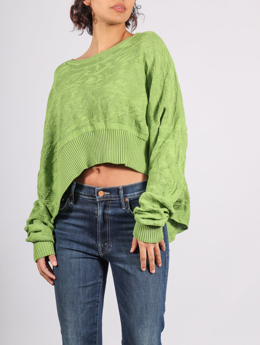 Cropped Boxy Sweater in Leaf by Serien°umerica-Idlewild