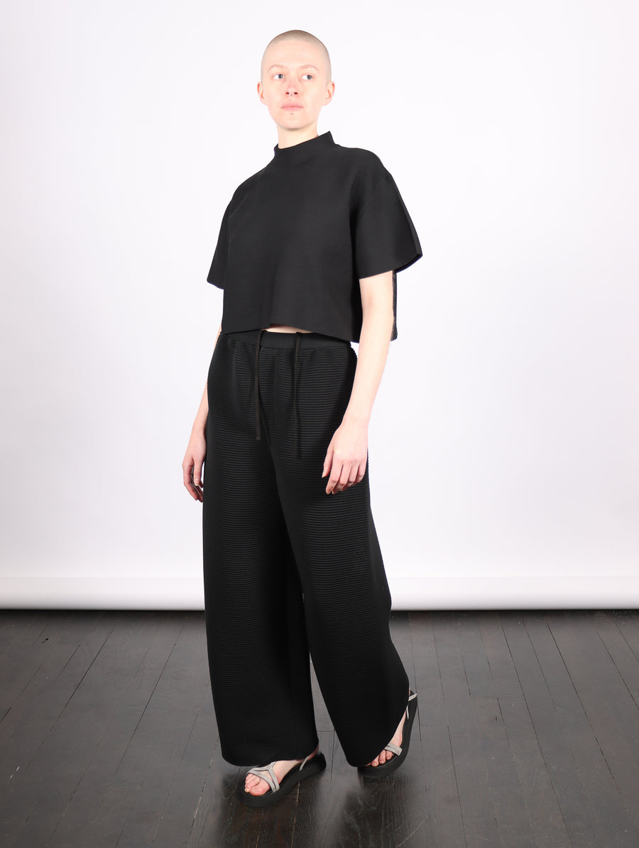 Stratum Wide Straight Pants in Black by CFCL-Idlewild
