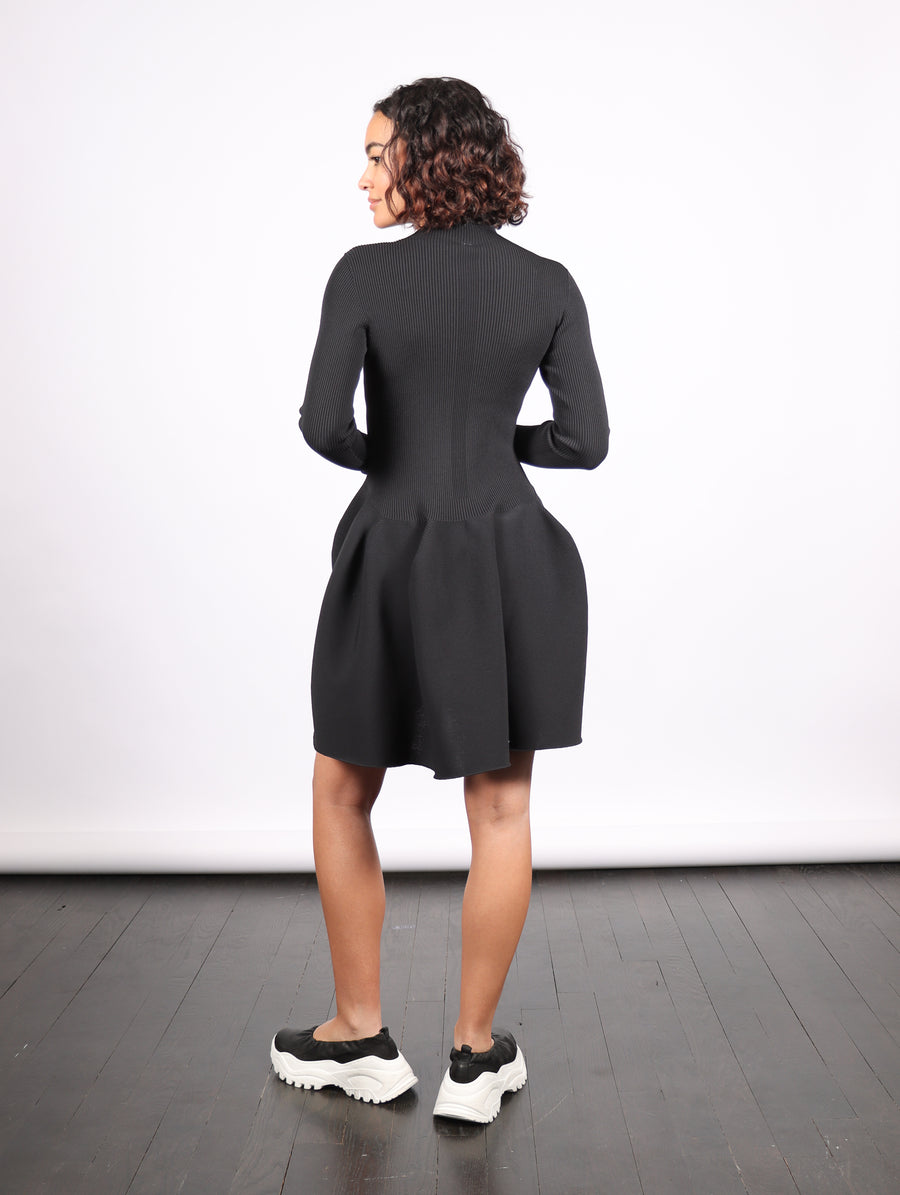 Pottery Long Sleeve Mini Dress in Black by CFCL-Idlewild