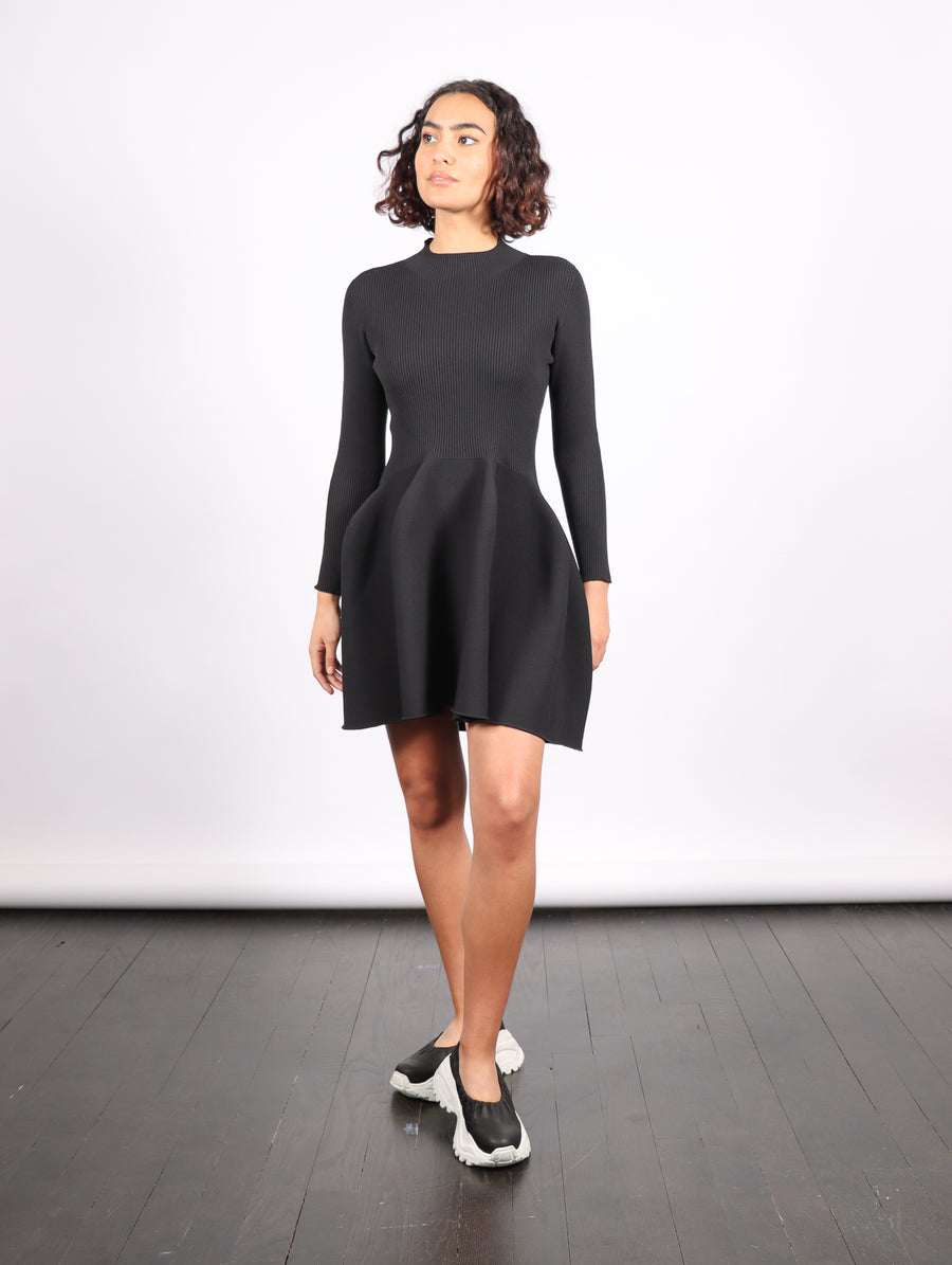 Pottery Long Sleeve Mini Dress in Black by CFCL-Idlewild