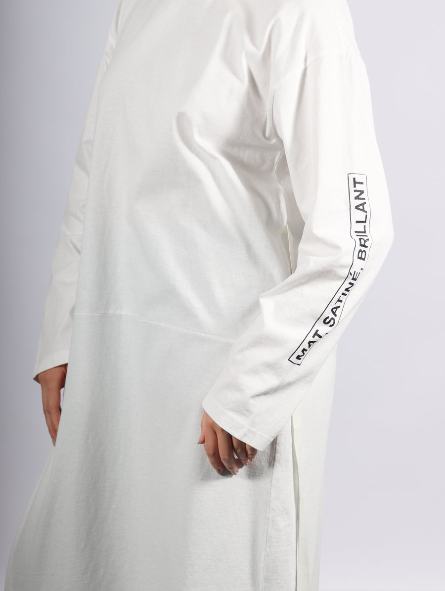 Long Sleeve T-Shirt in White by MM6 Maison Margiela-Idlewild