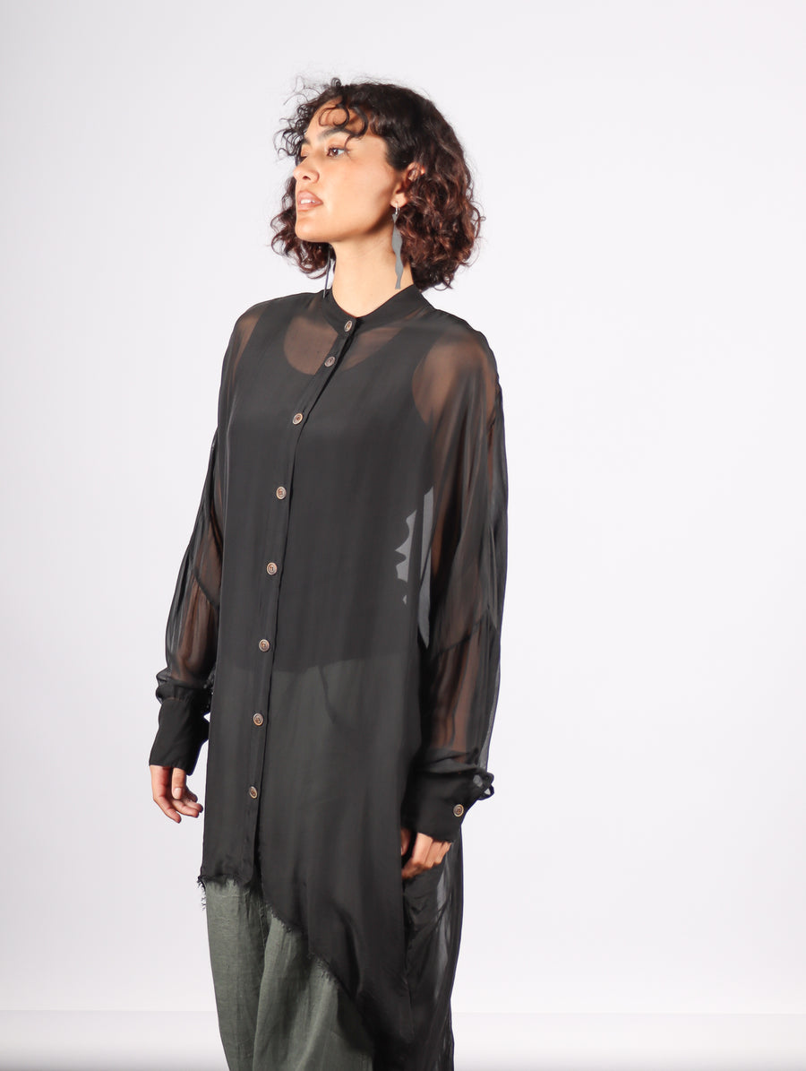 Asymmetric Shirt in Black by Sanctamuerte-Idlewild