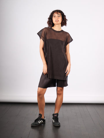 Tatami April Tunic in Black Pepper by Pleats Please Issey Miyake-Idlewild