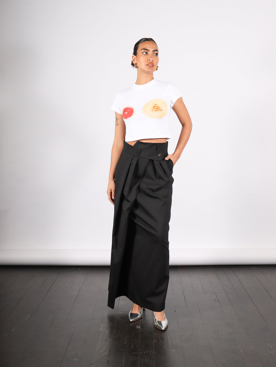 Deconstructed Pant Skirt in Black by A.W.A.K.E. Mode-Idlewild