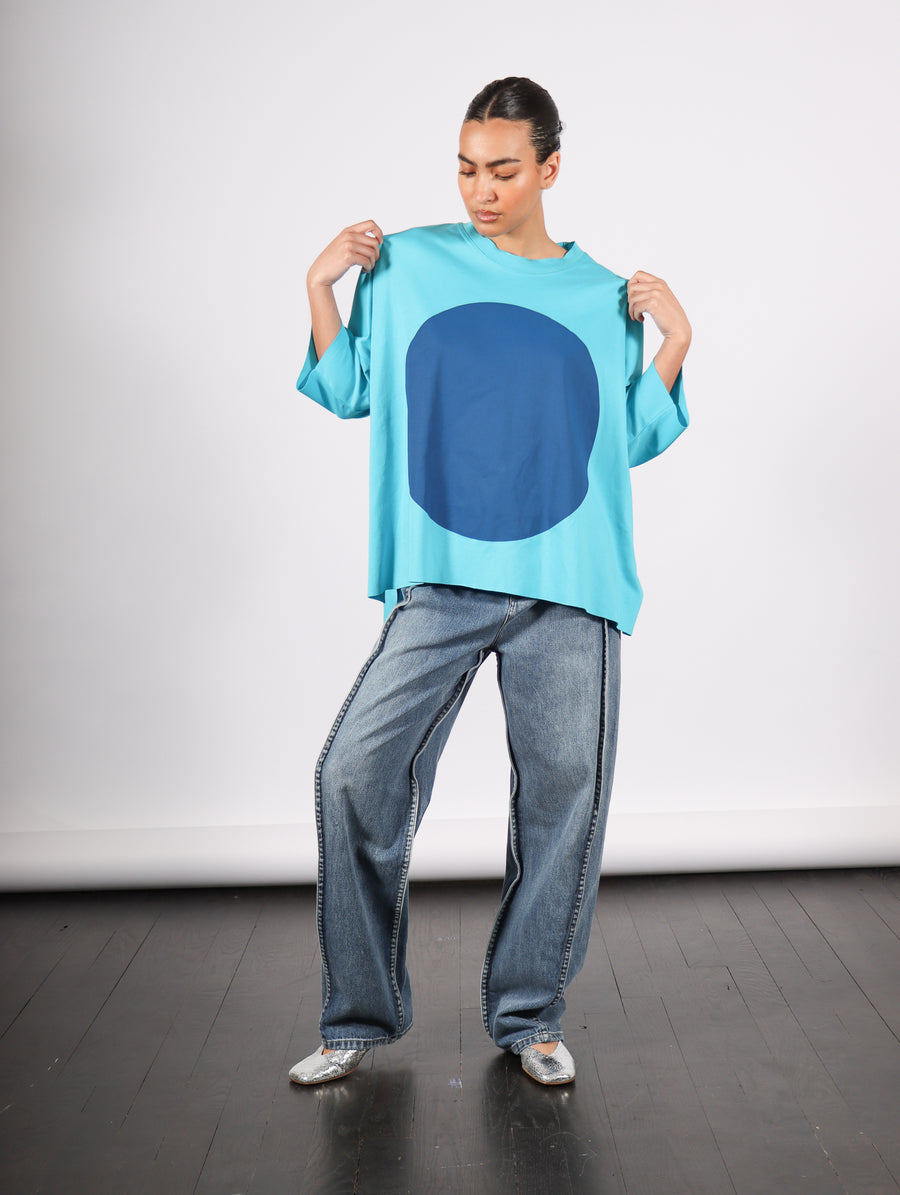 Orb Tee in Turquoise & Royal by Planet-Idlewild