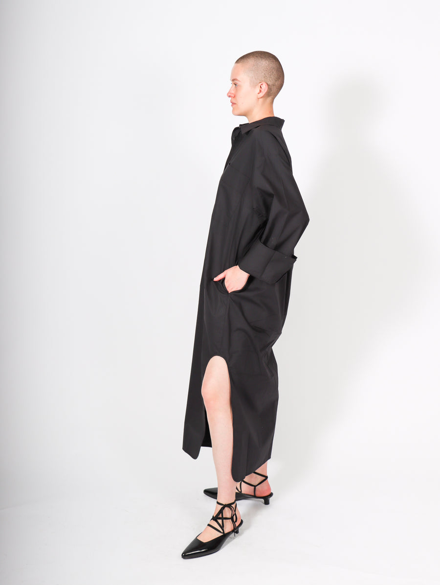 Perros Shirt Dress in Black by Malene Birger-Idlewild