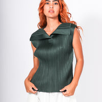 Monthly Colors July Top in Dark Green by Pleats Please Issey ...