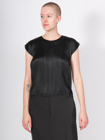 Monthly Colors July Top in Black by Pleats Please Issey Miyake-Idlewild