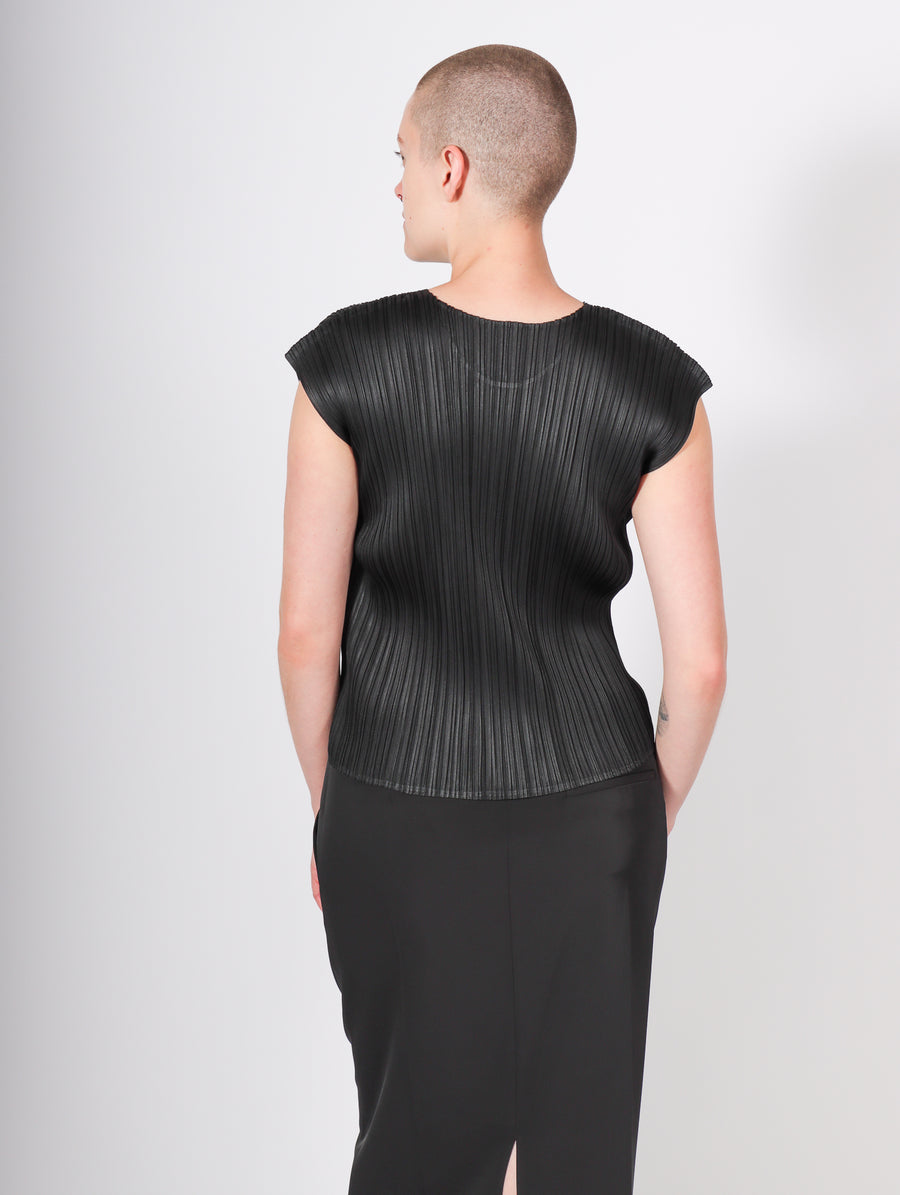 Monthly Colors July Top in Black by Pleats Please Issey Miyake-Idlewild