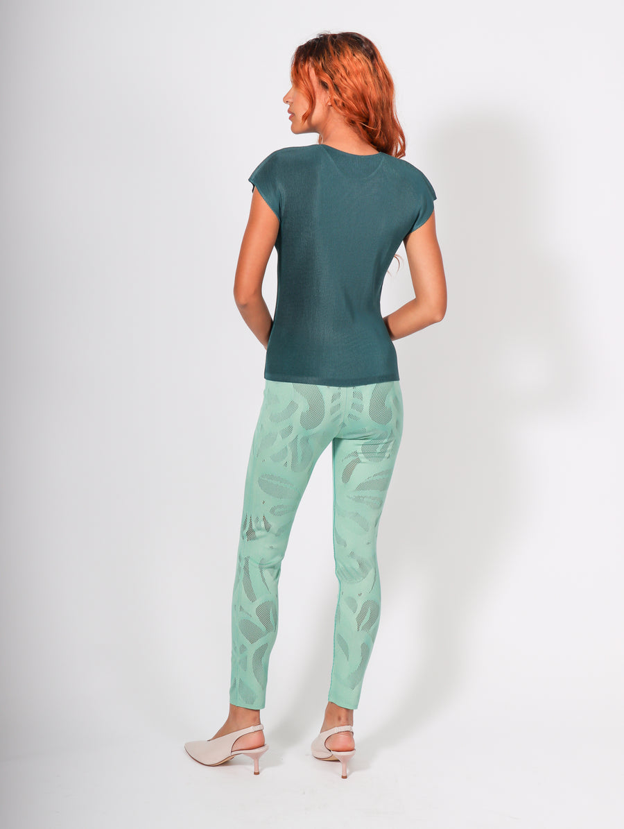 A-POC Bloom Legging in Turquoise Blue by Pleats Please Issey Miyake-Pleats Please Issey Miyake-Idlewild