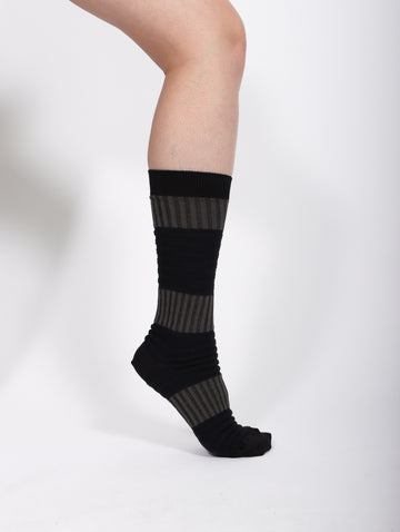 Garter Rib Socks in Black by CFCL-Idlewild
