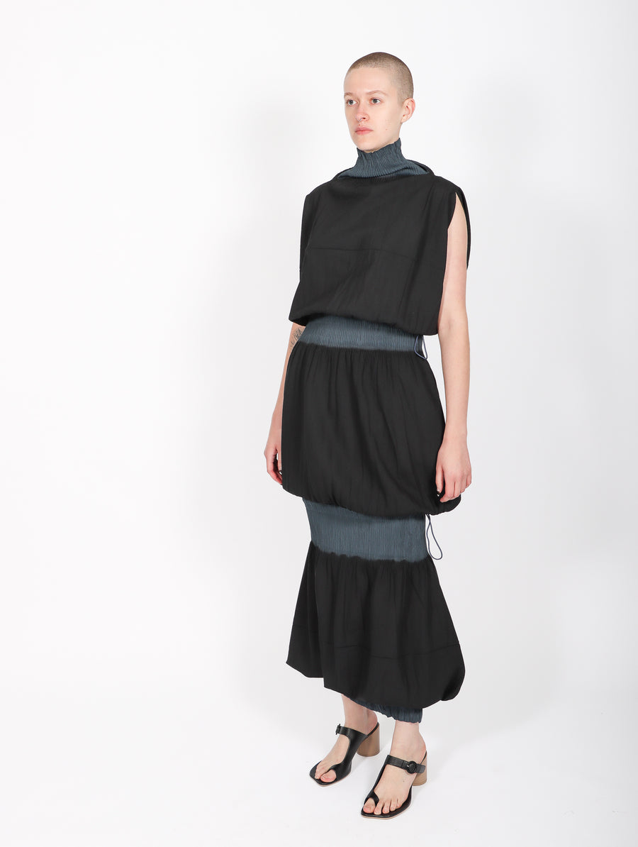 Long Pods Dress in Black by Issey Miyake-Idlewild