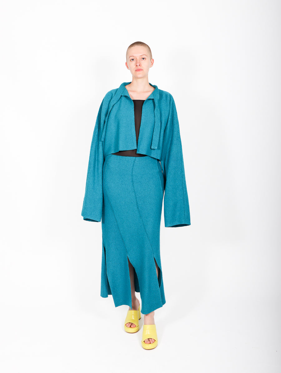 Tea Jacket in Teal Blue by Grind and Glaze-Idlewild