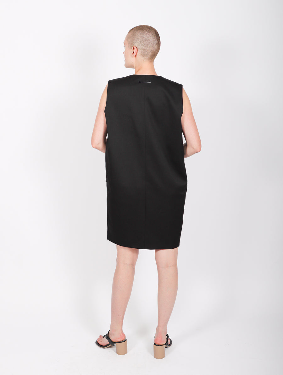 Tailored Vest Dress in Black by MM6 Maison Margiela-Idlewild