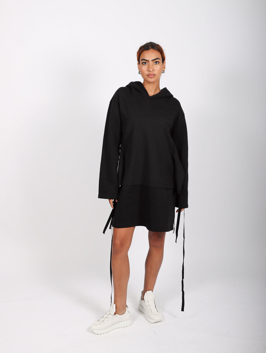 Sweatshirt Mini Dress in Black by MM6 Maison Margiela-Idlewild