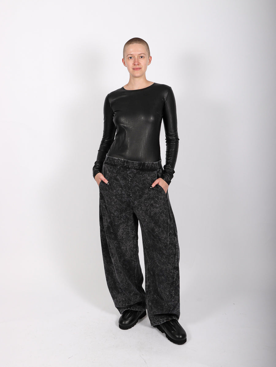 Leather Split Bodysuit in Black by MM6 Maison Margiela-Idlewild