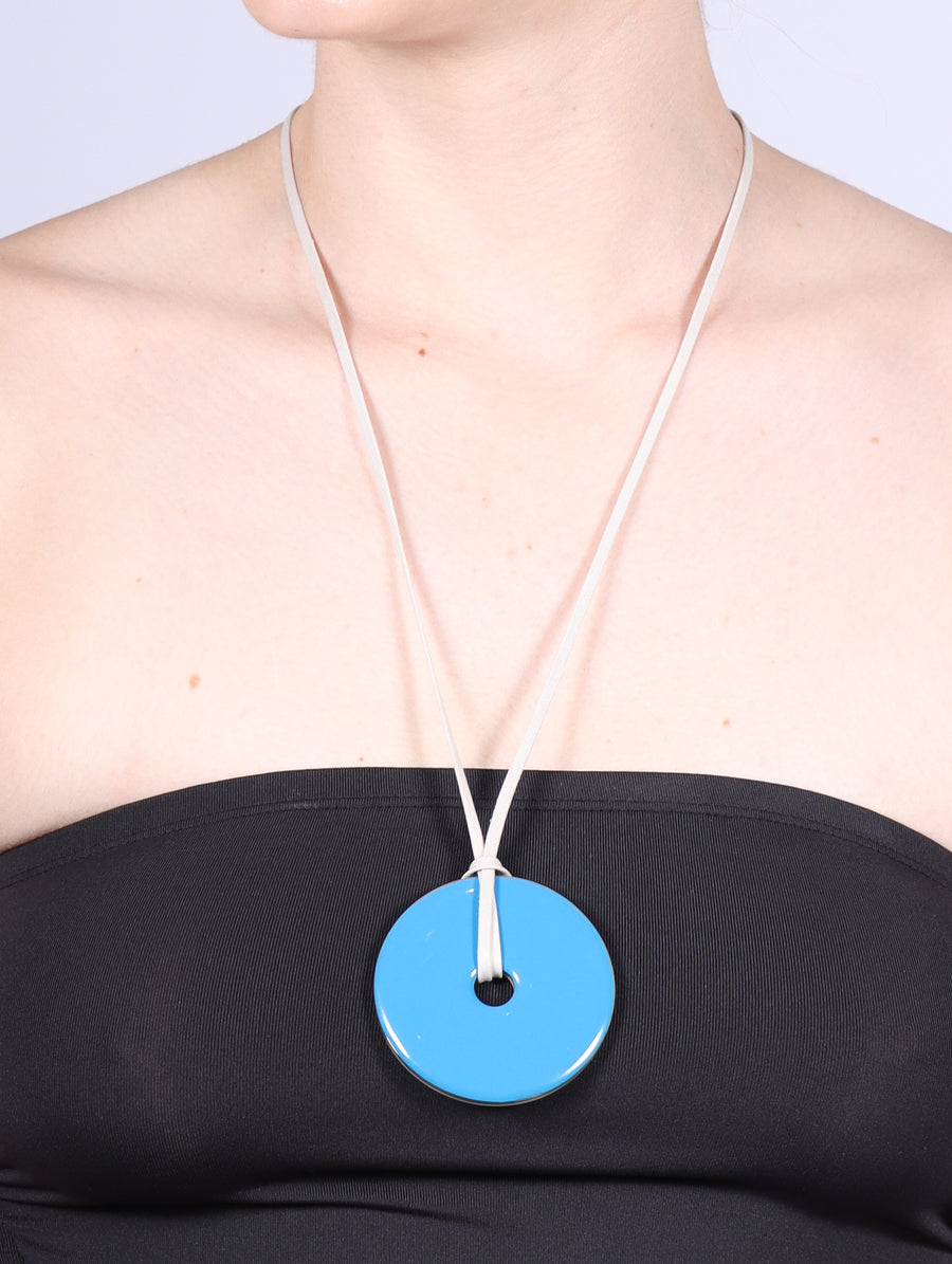 Full Circle Necklace in Beige & Turquoise by CATH•S-Idlewild