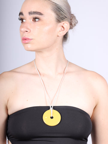 Full Circle Necklace in Beige & Yellow by CATH•S-Idlewild