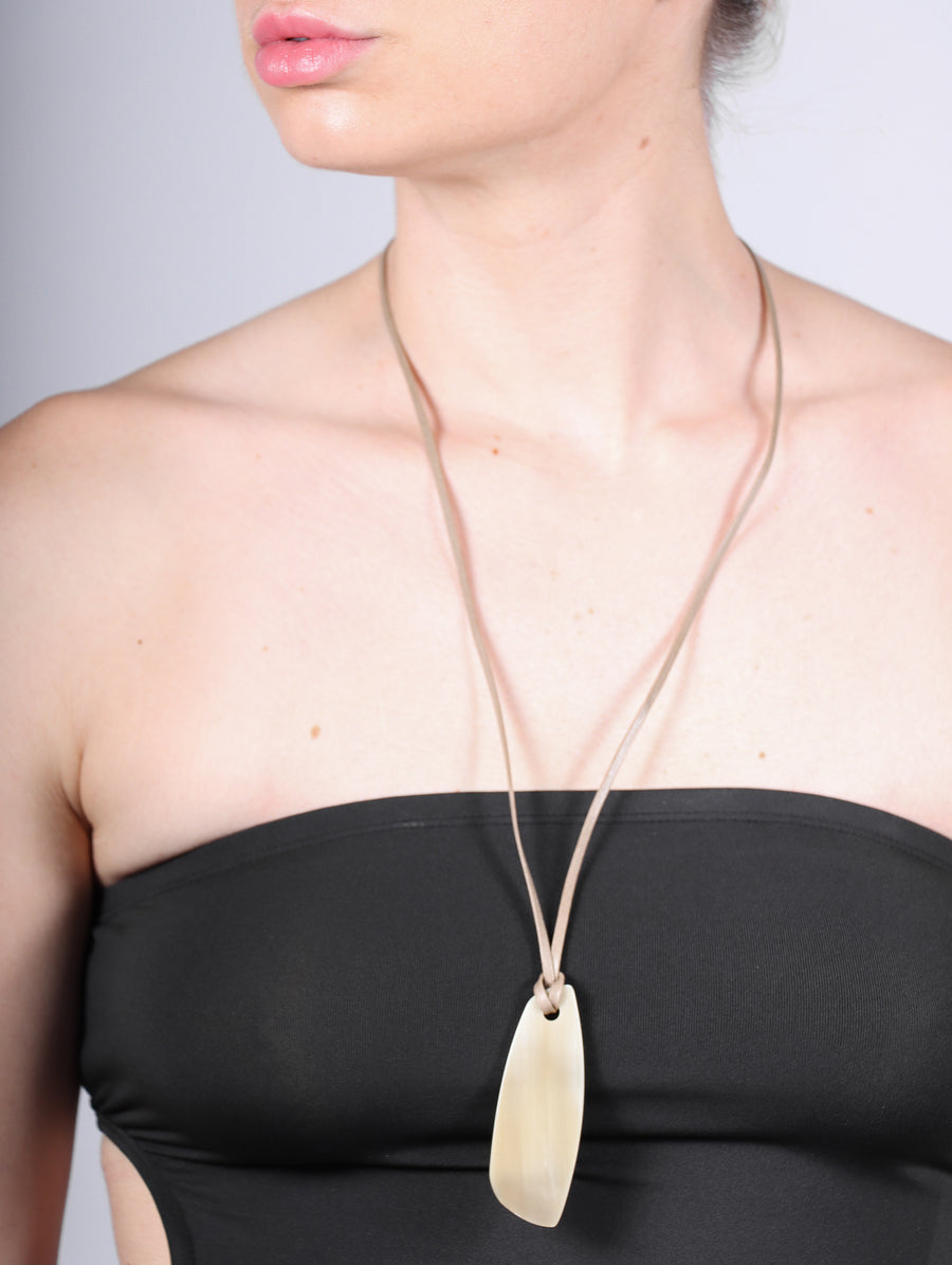 Alpha Closed Necklace in Beige by CATH•S