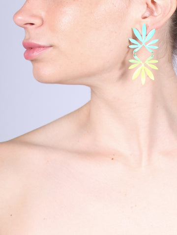 Palmier Earrings in Chartreuse by We Dream in Colour-Idlewild