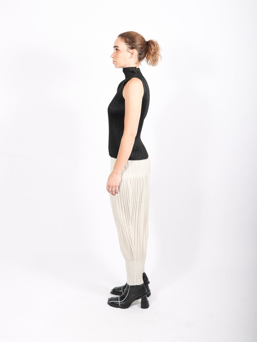 Thicker Bottoms 2 Pants in Greige by Pleats Please Issey Miyake-Idlewild
