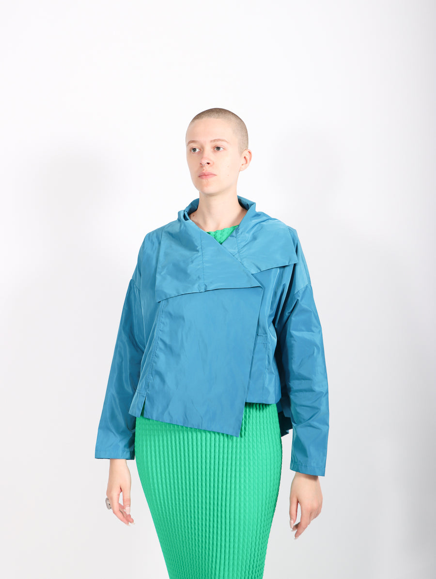 Cropped Asymmetrical Jacket in Lake by Planet-Idlewild